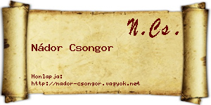 Nádor Csongor névjegykártya