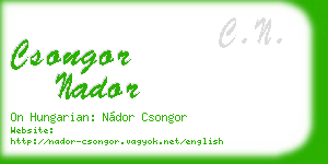 csongor nador business card