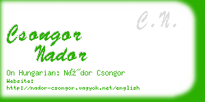 csongor nador business card